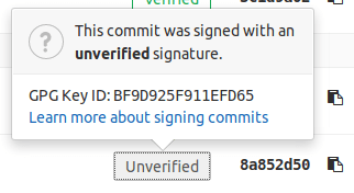 Signed commit with verified signature