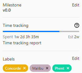 Time tracking in the sidebar