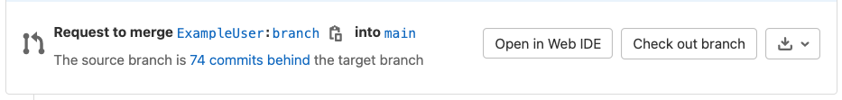 Check out branch button